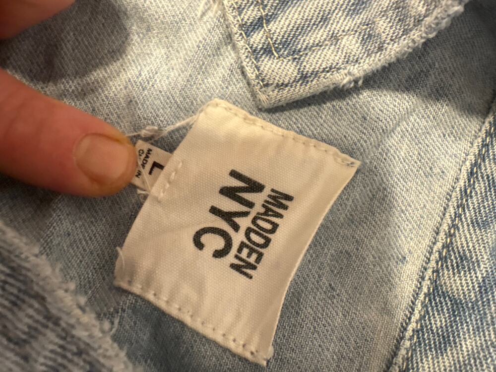 MADDEN NYC Denim Jacket Women's L Long Sleeve Casual Outerwear